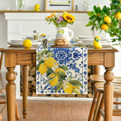 Lemon Pattern Table Runner